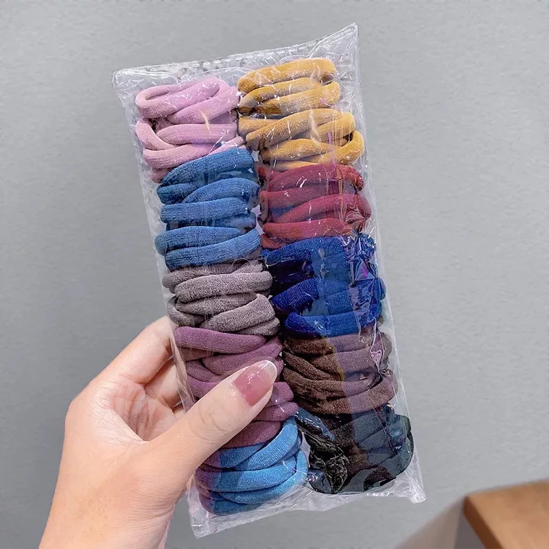 25-100PCS Diameter 4cm Hair Scrunchy For Women Hair Bands Elastic Seamless Link Rope Hair Accessories Headdress Hair Ties image 3