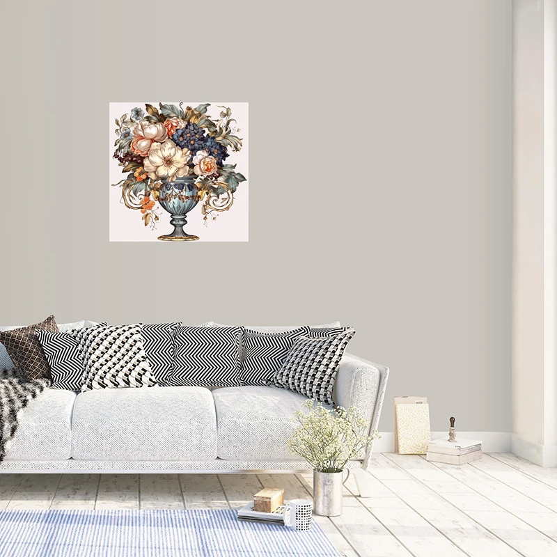 Three Ratels QL45 European bouquet fruit hand-painted poster high-definition art wall sticker waterproof self-adhesive