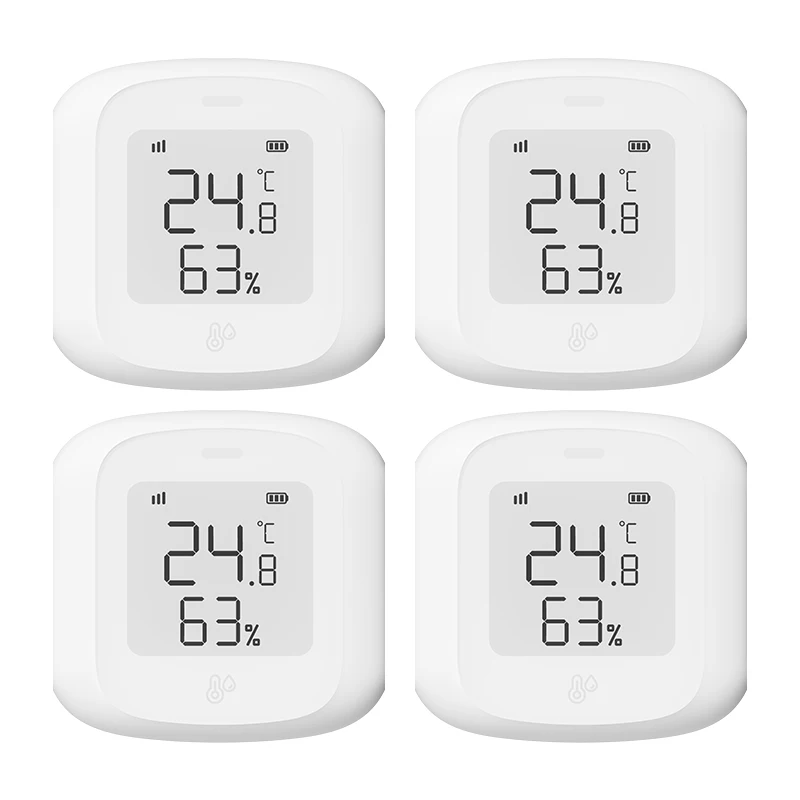 ORYZIC WiFi-temperatuur- en vochtigheidssensor, LCD-binnenthermometer en hygrometer, Tuya Smart Life, 2,4 GHz, geen hub nodig.