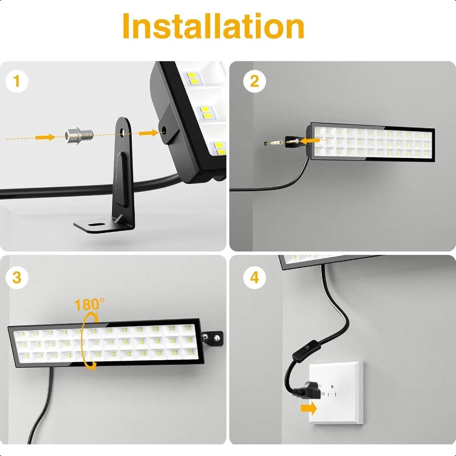 LED متجر Lights90W 10000LM متجر الإضاءة للمرآب إيه مشرق IP66 المكونات للماء في أضواء Led 6500K ضوء النهار الأبيض 2Pck العمل
