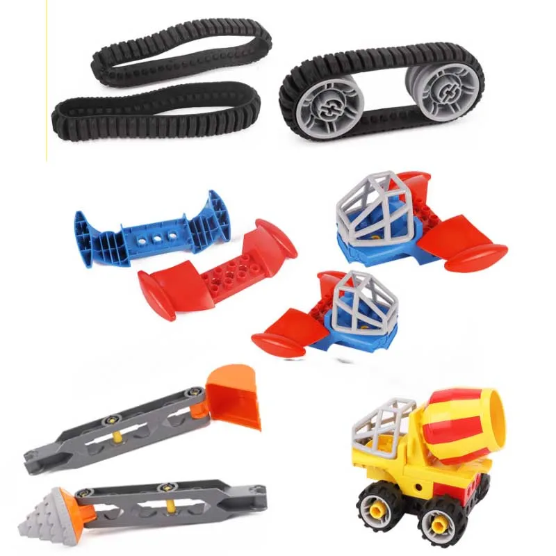 Big Building Blocks Traffic Mechanical Construction Accessories Compatible Technology Engineering Brick Educational Kid Toy Gift