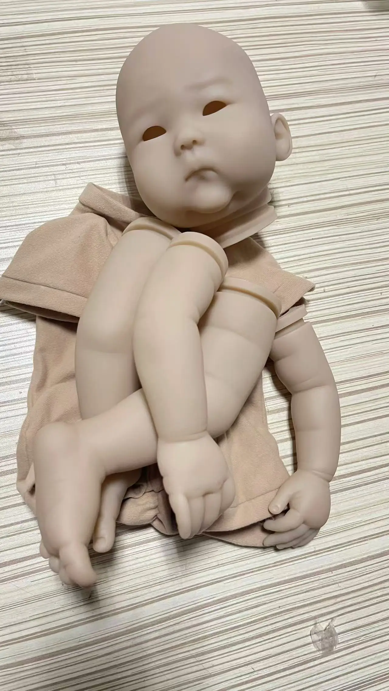

NPK 20''Unfinished Unpainted Reborn Doll Kit An Ming Asian Baby Fresh Color DIY Doll Parts
