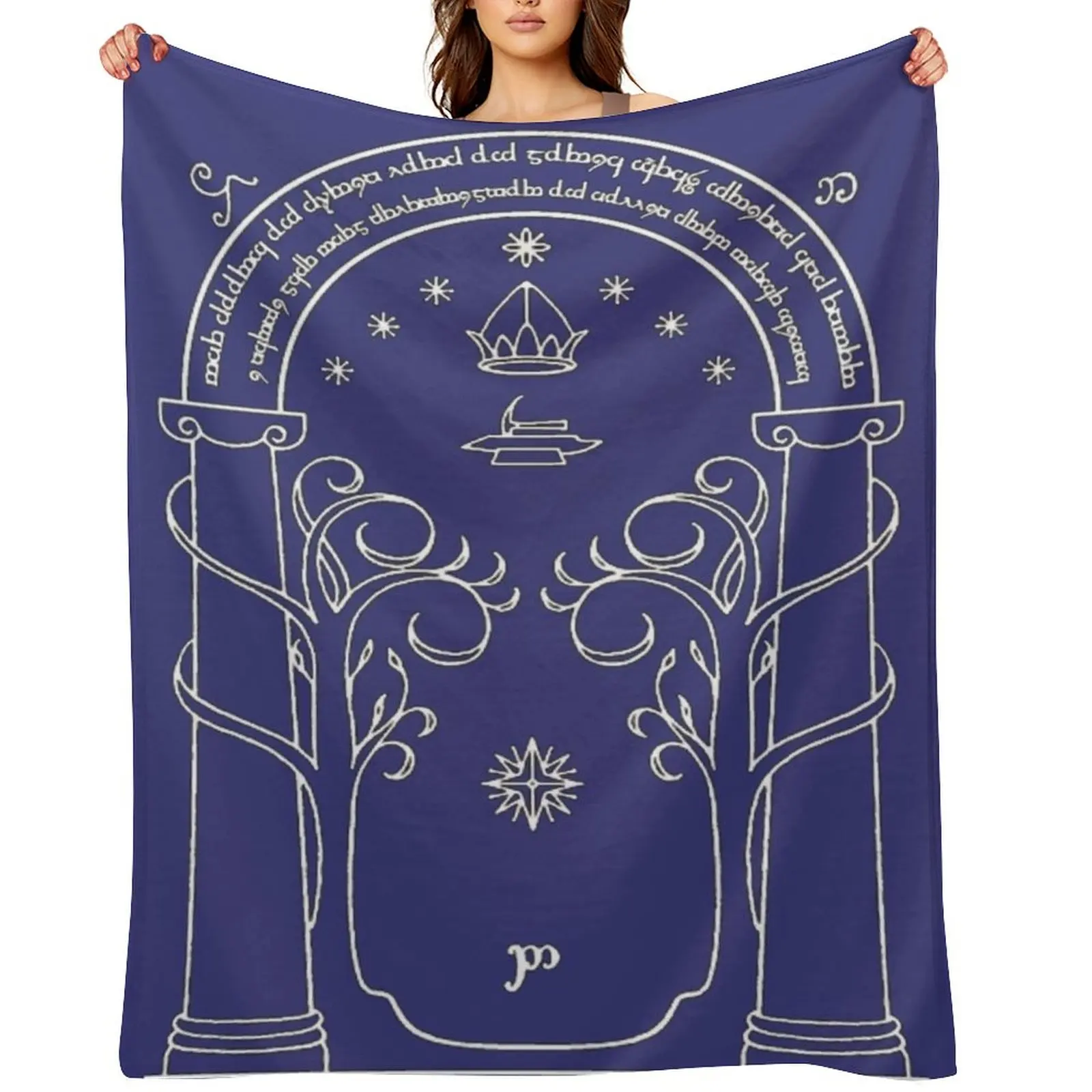 

Moon Gate Throw Blanket Kid'S Bed linens Custom Blankets