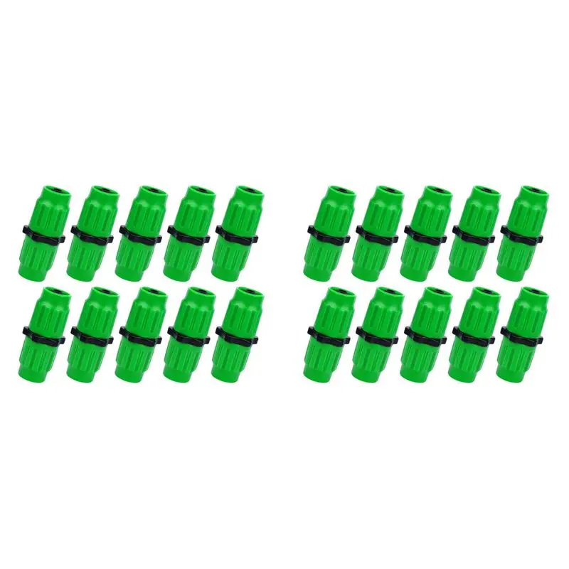 BAAJ-Expandable Garden Hose Repair Kit,20PC Dual-Channel Hose Female Male Connectors Pockets Hose For 3/4In 5/8In Garden Hose
