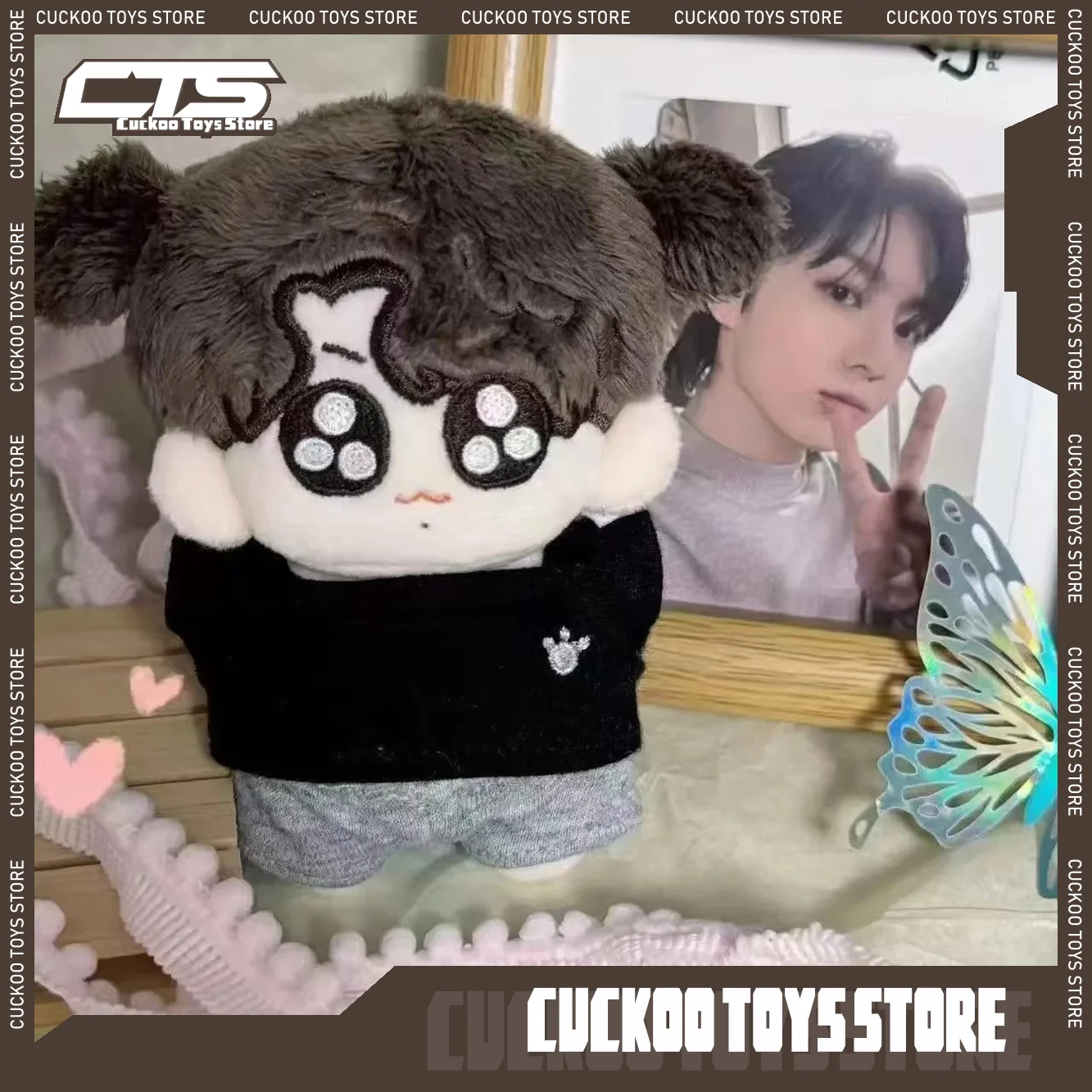 10 cm Jeon Jung Kook peluche poupée Bangtan garçons périphériques peluche étoile de mer corps en peluche jouets mignons doux habiller coton enfant cadeaux