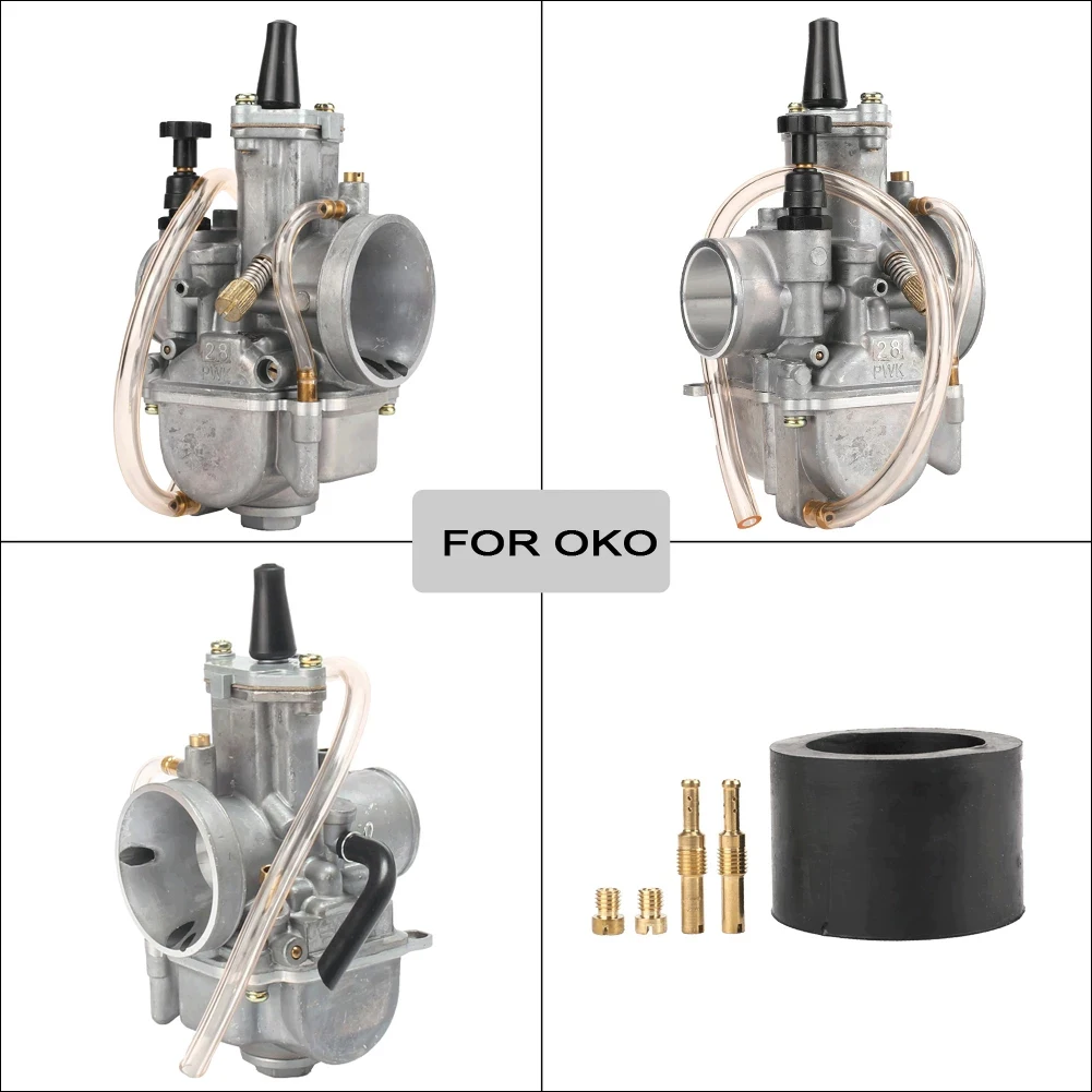 For OKO Dirt Bike ATV DIO JOG 2T 4T Motorcycle Carburetor PWK 21 24 26 28 30 32 34mm Carburetor With Power Jet Carb Accessories