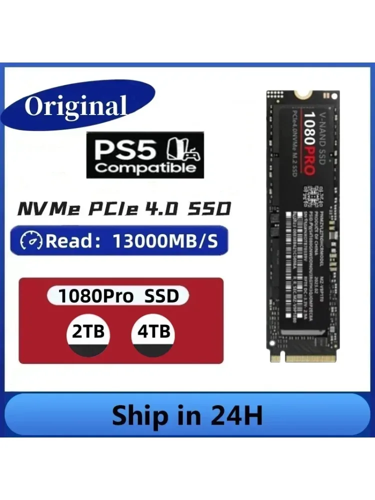 1080PRO Original Neue M.2 NGFF NVMe PCIe 4.0 SSD Hochgeschwindigkeits-Gaming-Interne-Laufwerkspeicher-Erweiterung für PS5 Laptop Desktop-PC