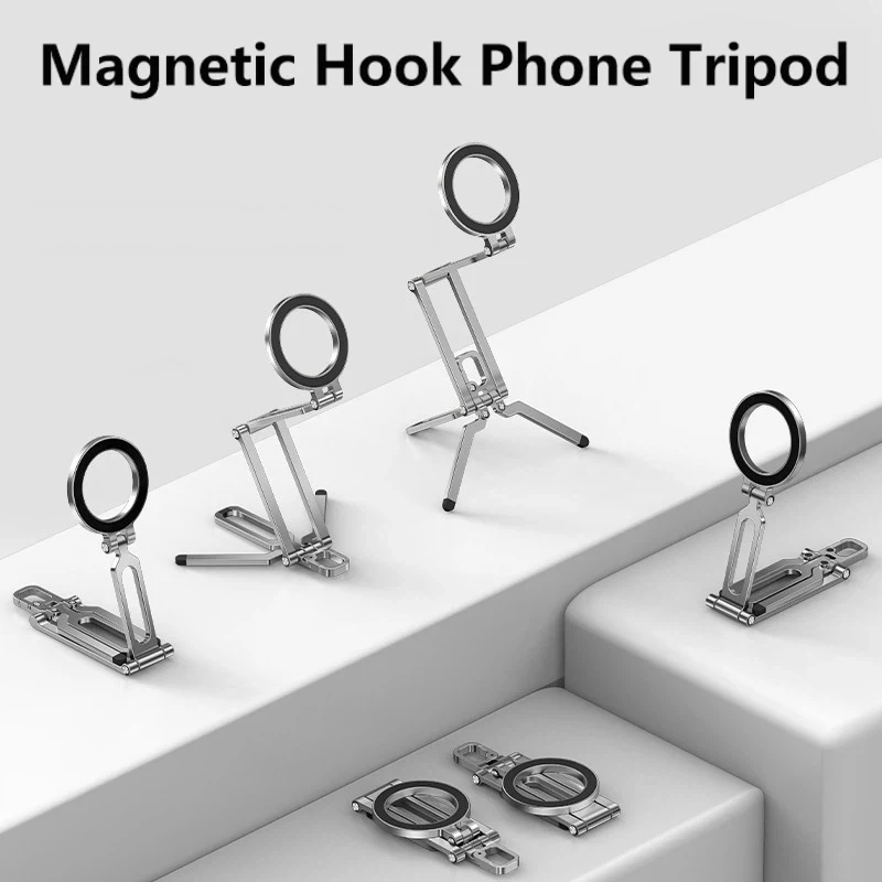 

Magnetic Phone Tripod Stand Compact Aluminum for iPhone 17 16 Pro Max with 1 4 Screw Arca Mount Flexible Valentine Gift 2026 New