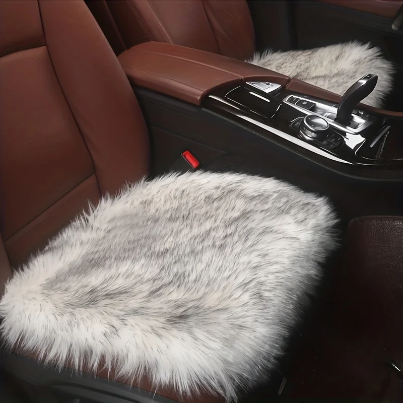 Winter Auto Sitzkissen Automobil Lange Plüsch Sitzbezug Bequeme Pelz Warme Sitzkissen für Autos Innen Zubehör
