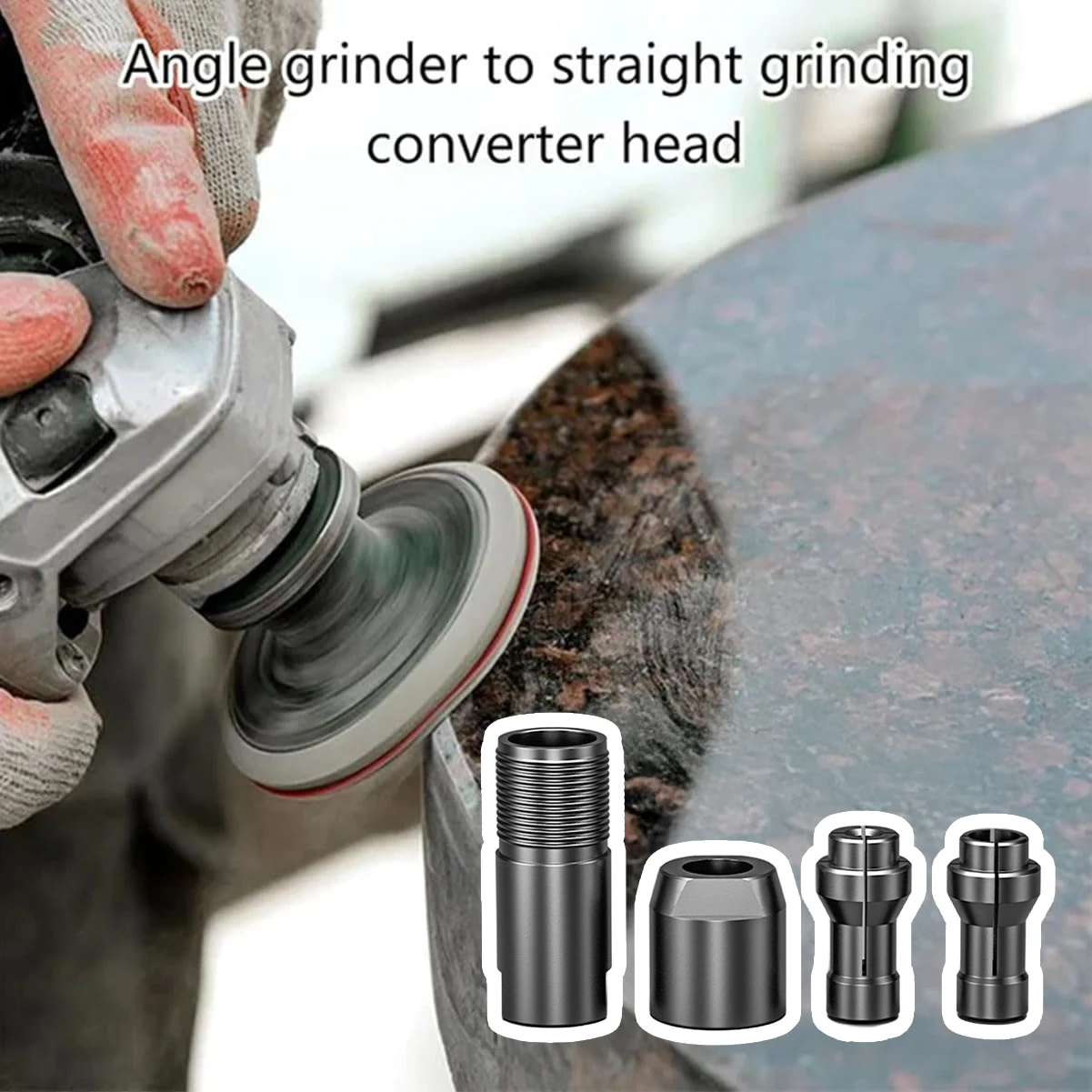 

3mm 6mm Angle Grinder to Drill Chuck Adapter Metal Quick-Change Grinder Adapter for Sanding Discs Wire Wheels