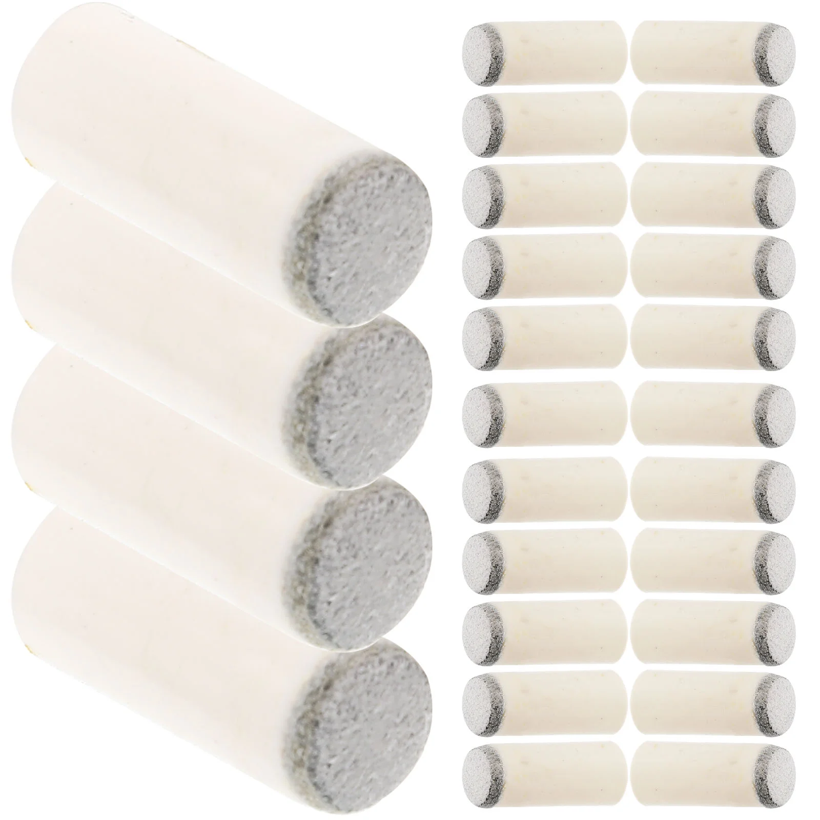 

100 Pcs Pool Table Portable Cue Tips Head Small Replacement Stick Silver for Billiard