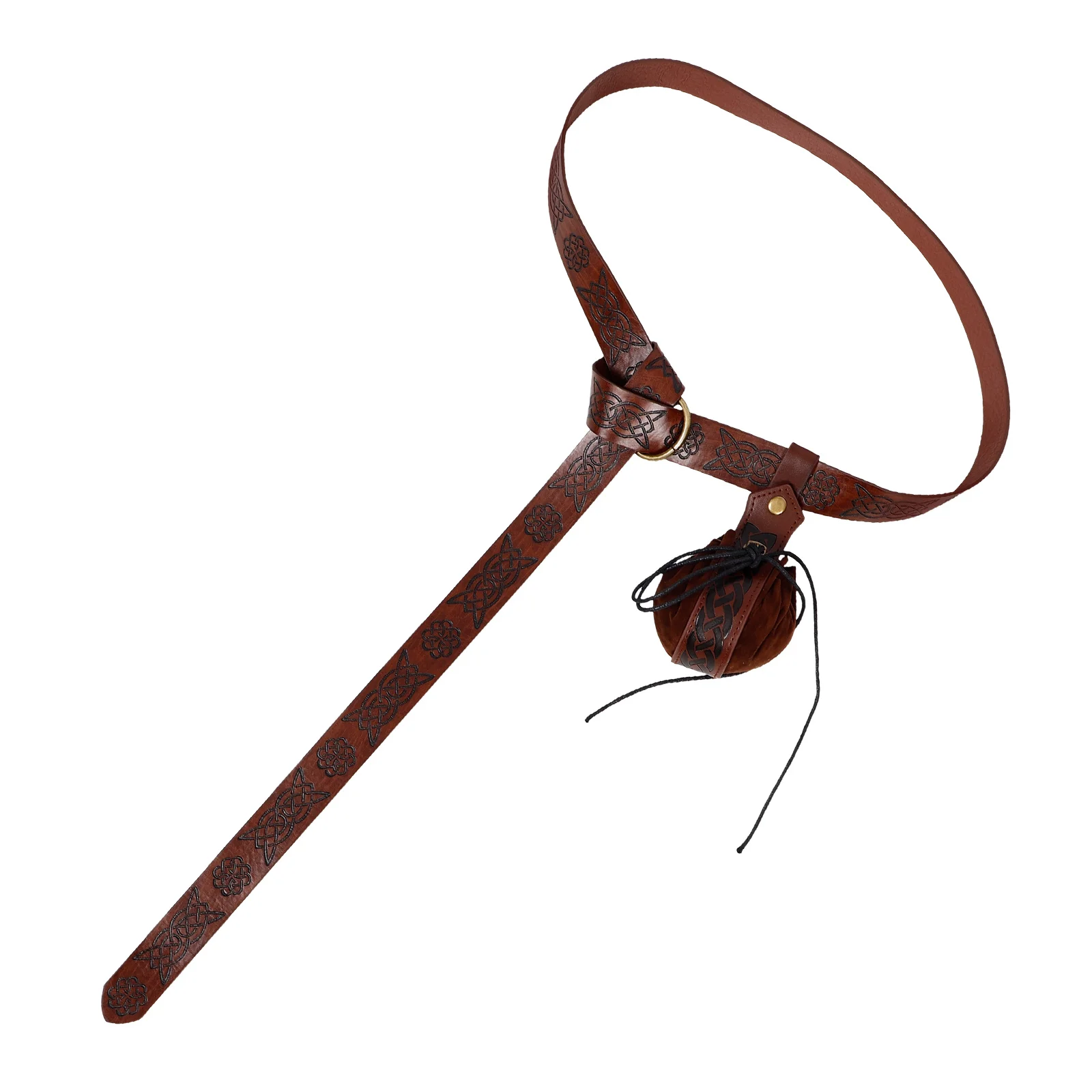 1 Juego de cinturón y bolsa Medieval de PU, bolsa de cintura renacentista para Cosplay vikingo, accesorios ligeros y duraderos para disfraz