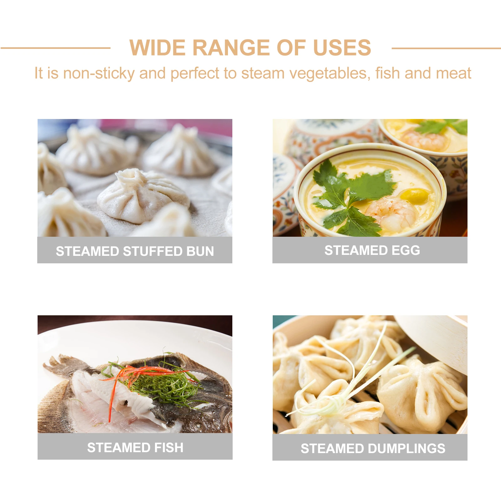 

1Set Bamboo Steamer 24cm Dim Sum Dumpling Multi-Functional Kitchen Food Steamer Non-Stick Easy Clean Retain Nutrients
