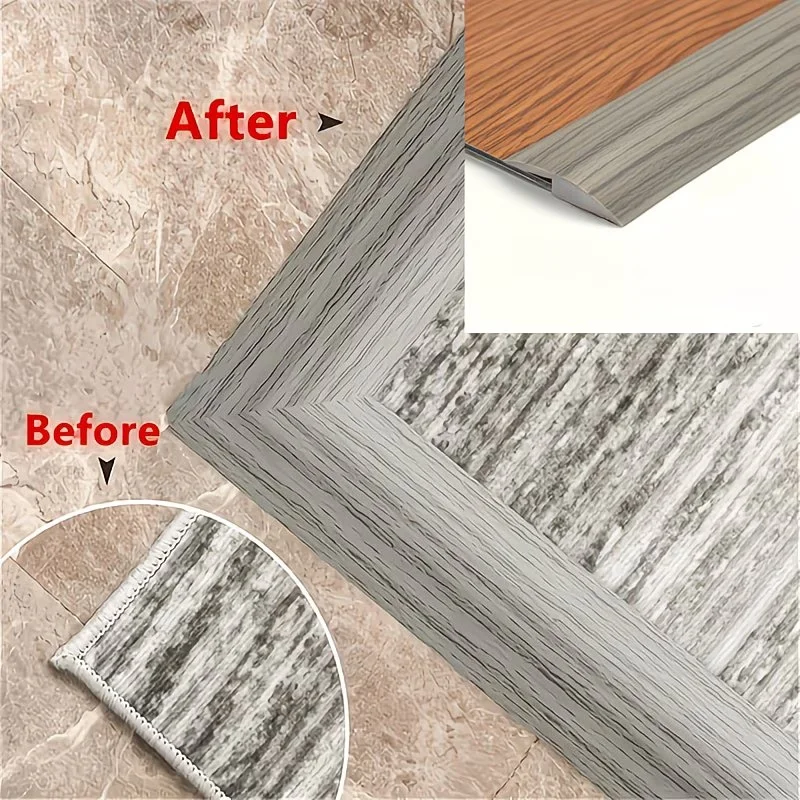 

1pc 1/2/3meters Carpet To Tile Floor Transition Strip Cuttable Edging Trim Strip PVC Self Adhesive Threshold Cover Doorway