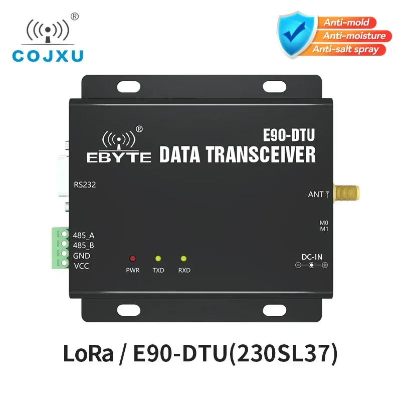 SX1262 LoRa 230MHz 37dBm RS232 RS485 RSSI ebyte E90-DTU(230SL37) Networking Modem PLC Long Distance 20km Lora Modem