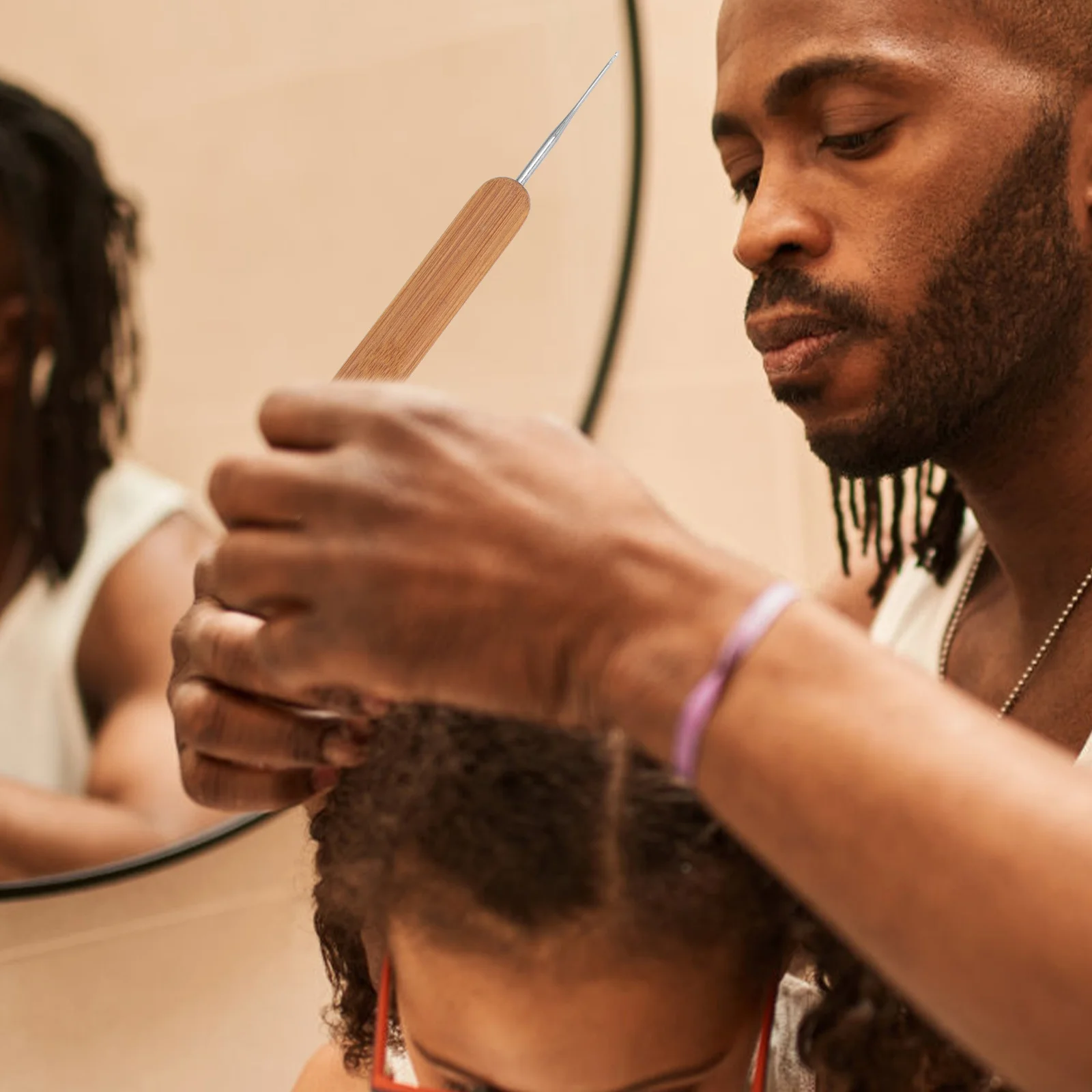 

3 шт., бамбуковые крючки, портативные легкие крючки для дредов, многофункциональные инструменты для плетения волос, набор инструментов для плетения, блокираторы для носков