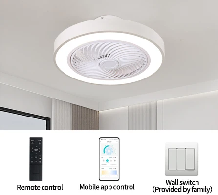 보이지 않는 북유럽 LED 조명 램프, 거실 어린이 침실 천장 선풍기 램프, 110V, 220V