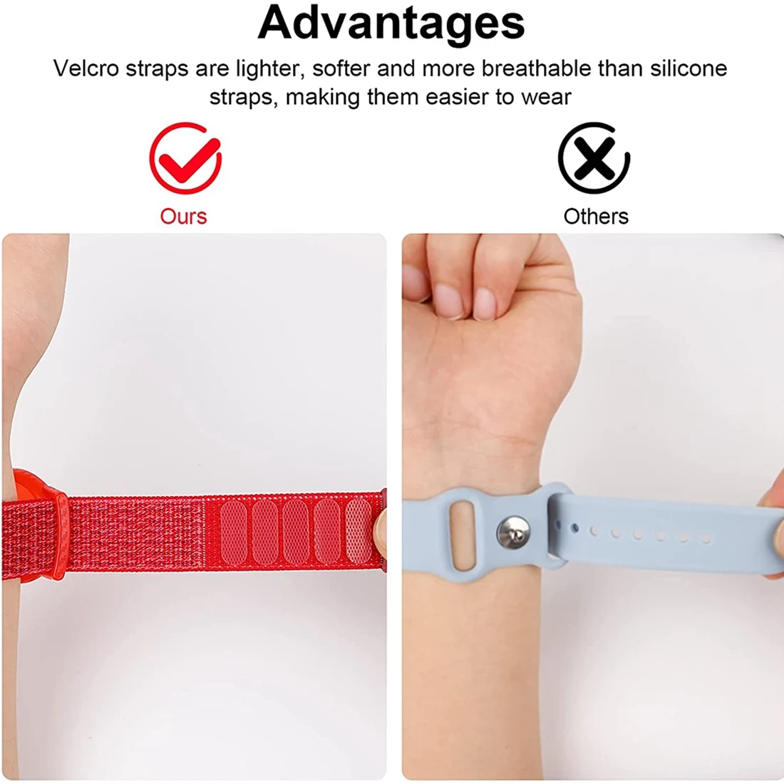 Nueva pulsera para niños Compatible con Apple AirTag, funda protectora para soporte de rastreador GPS Air Tag con pulsera de nailon C