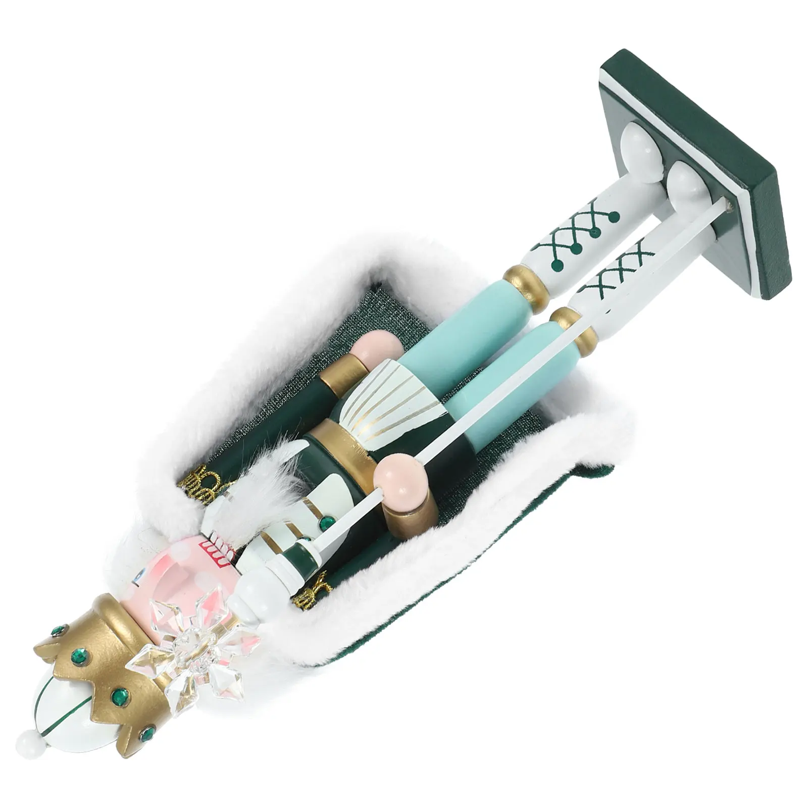 

Desktop Wooden Nutcracker Craft Resistance Christmas Atmosphere Decoration Christmas Nutcracker Ornament