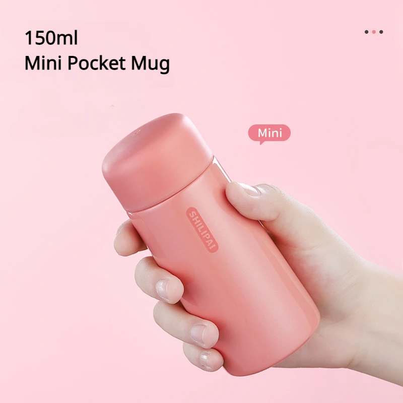 1pc 150ml Mini Water Bottle Stainless Steel Thermos Cup Portable Leak-proof Water Cup Drinkware Travel Mug Thermal Bottle Gifts