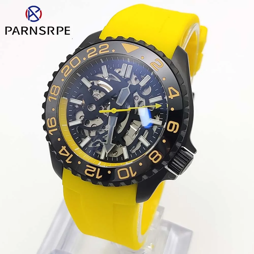 Men's New Skeleton Dial Automatic Mechanical Watch NH70 Movement Sapphire Glass Frosted Case Men's Fashion Watch Dazzle