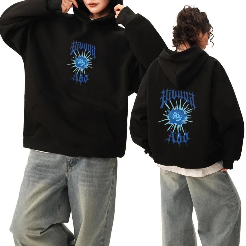 

Autumn Winter New in Singer Ado 2025 Hibana World Tour Fleece Hoodie Men women vintage Graphic pullover Unisex Casual Sweatshirt