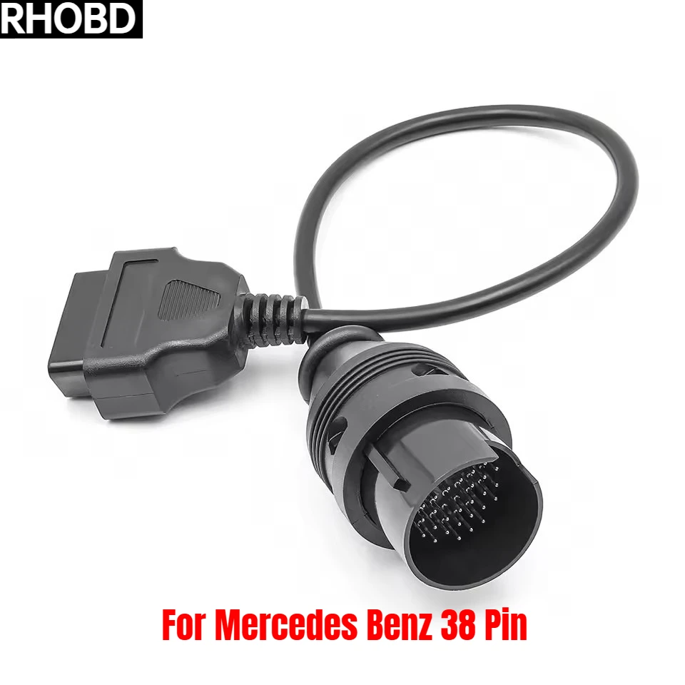 NEW HOT For Mercedes 38Pin to 16Pin Female Connector OBD OBD2 OBDII Diagnosis Connector Extension Cable adapter for Benz tool