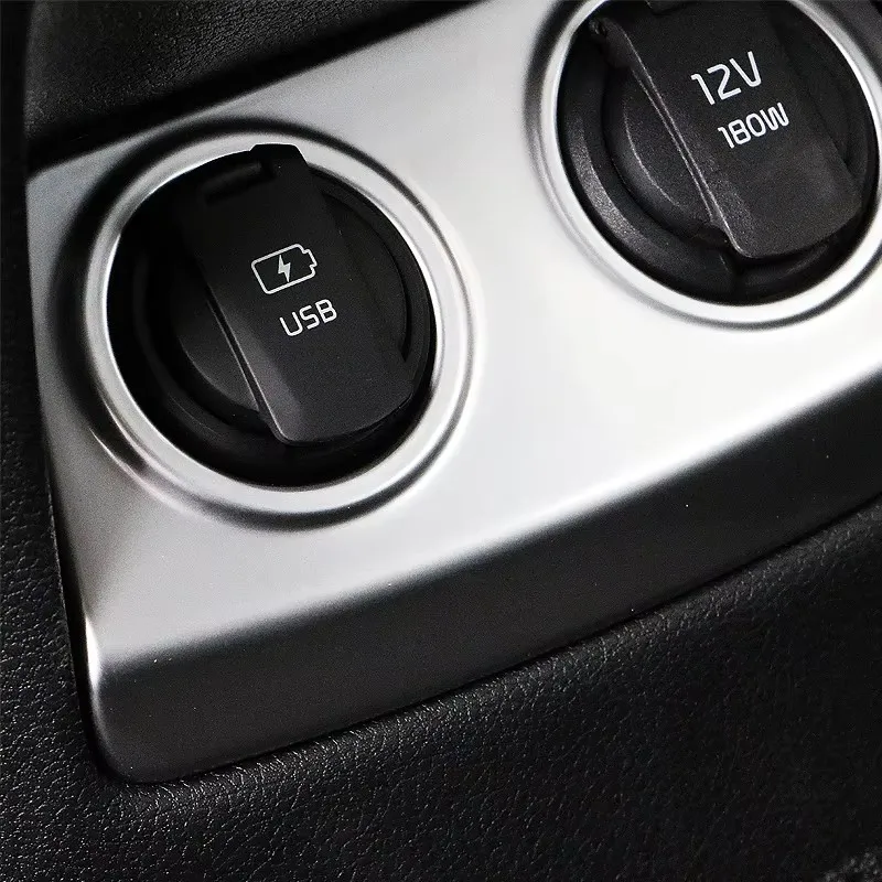 For Kia Sportage 4 QL 2016 2017 2018 2019 2020 2021 ABS Car Cigarette Lighter USB Port Trim Sequins Cover Sticker Accessories - view 5