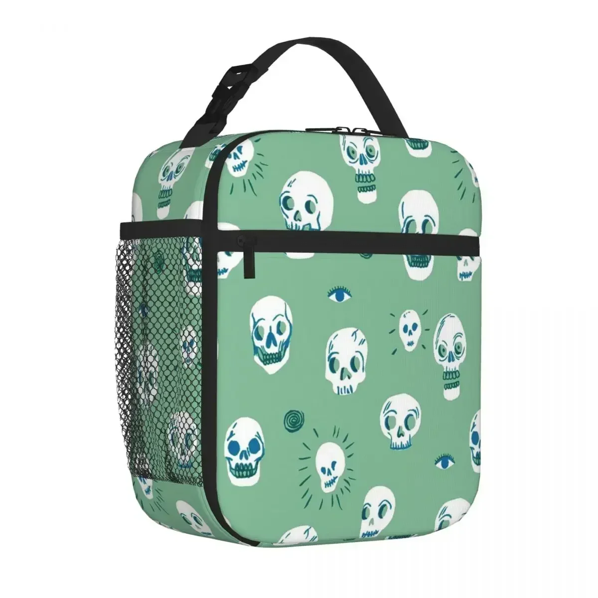 Pattern Of Skulls Lunch Tote Thermo Bag Packed Lunch Kawaii Lunch Bag