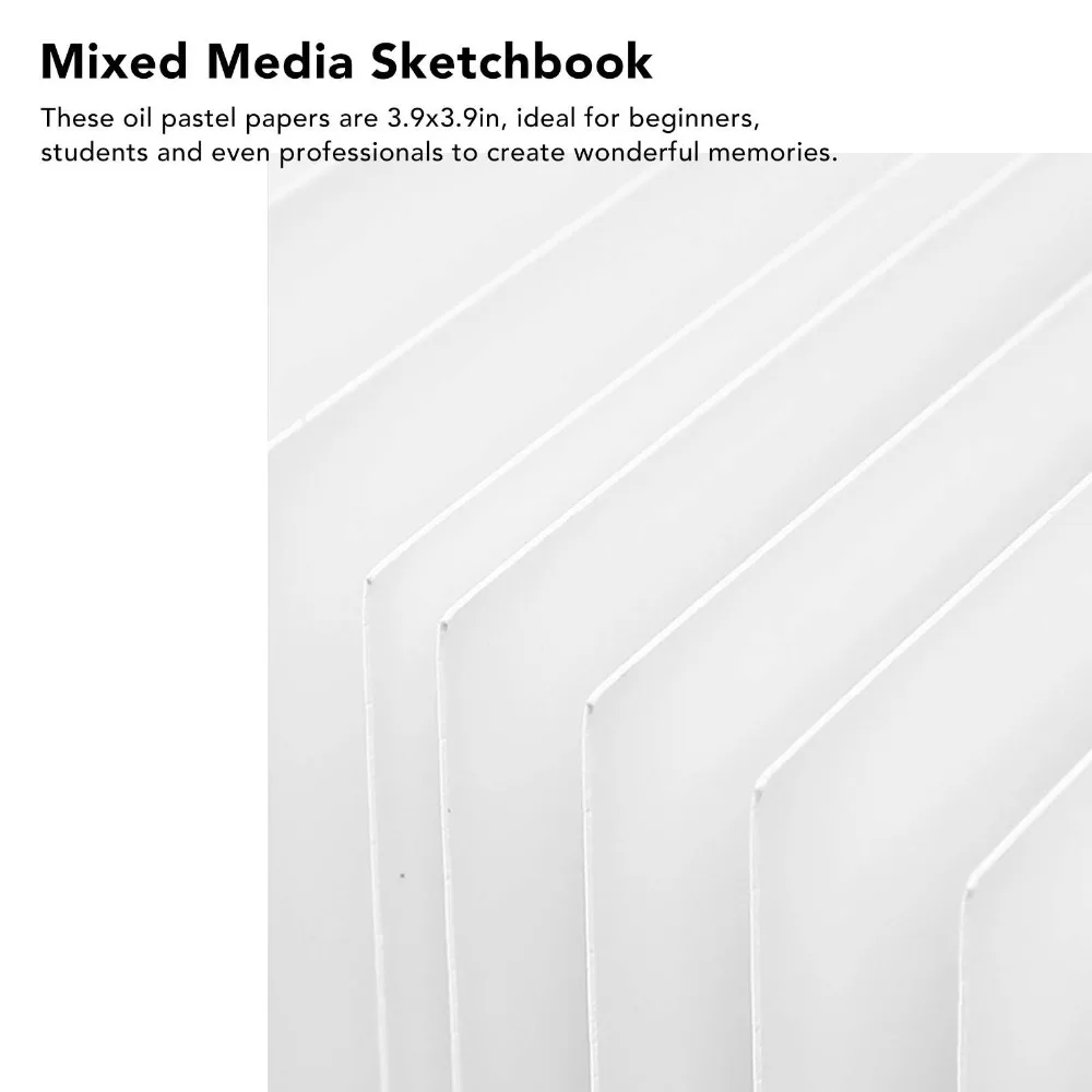 1pcs Durable Glossy Surface Oil Pastel Paper Pad High Adhesion 30 Sheets Mixed Media Sketchbook Art Paper Pad For Oil Painting
