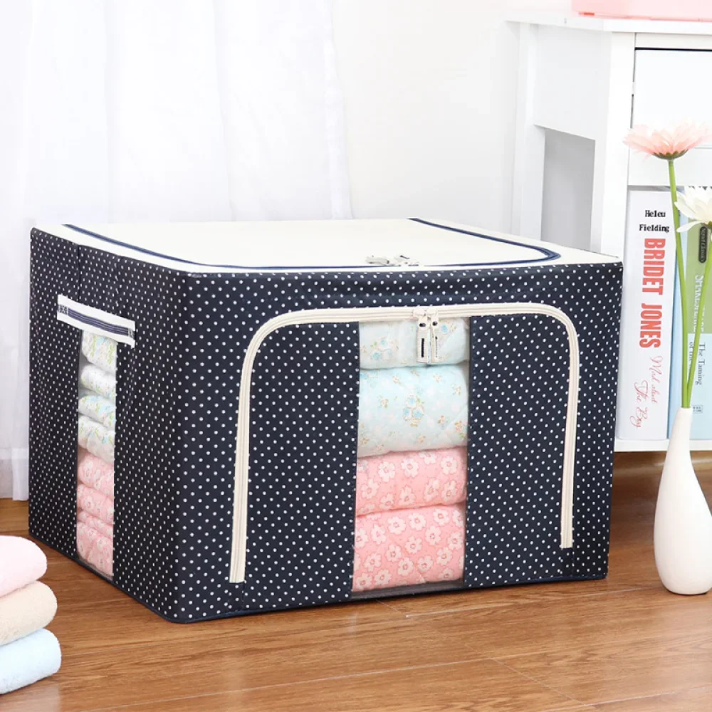 24L Oxford Cloth Storage Box Clothes Closet Organizer Bed Quilt Sheet Blanket Pillow Rack Container Foldable Storage Case