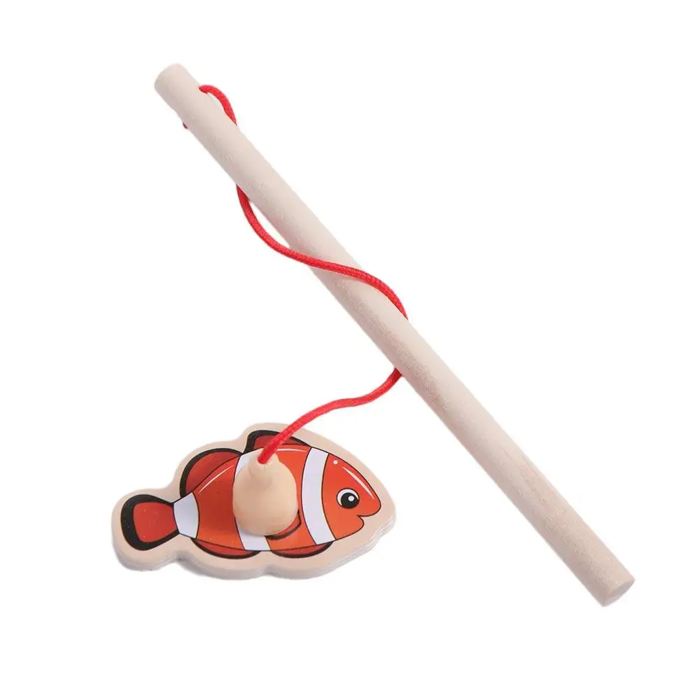 Marine Life Cognition Wooden Magnetic Early Educational Fshing Game Toys Fish Rod Toys Fshing Game Busy Board Fishing Toys