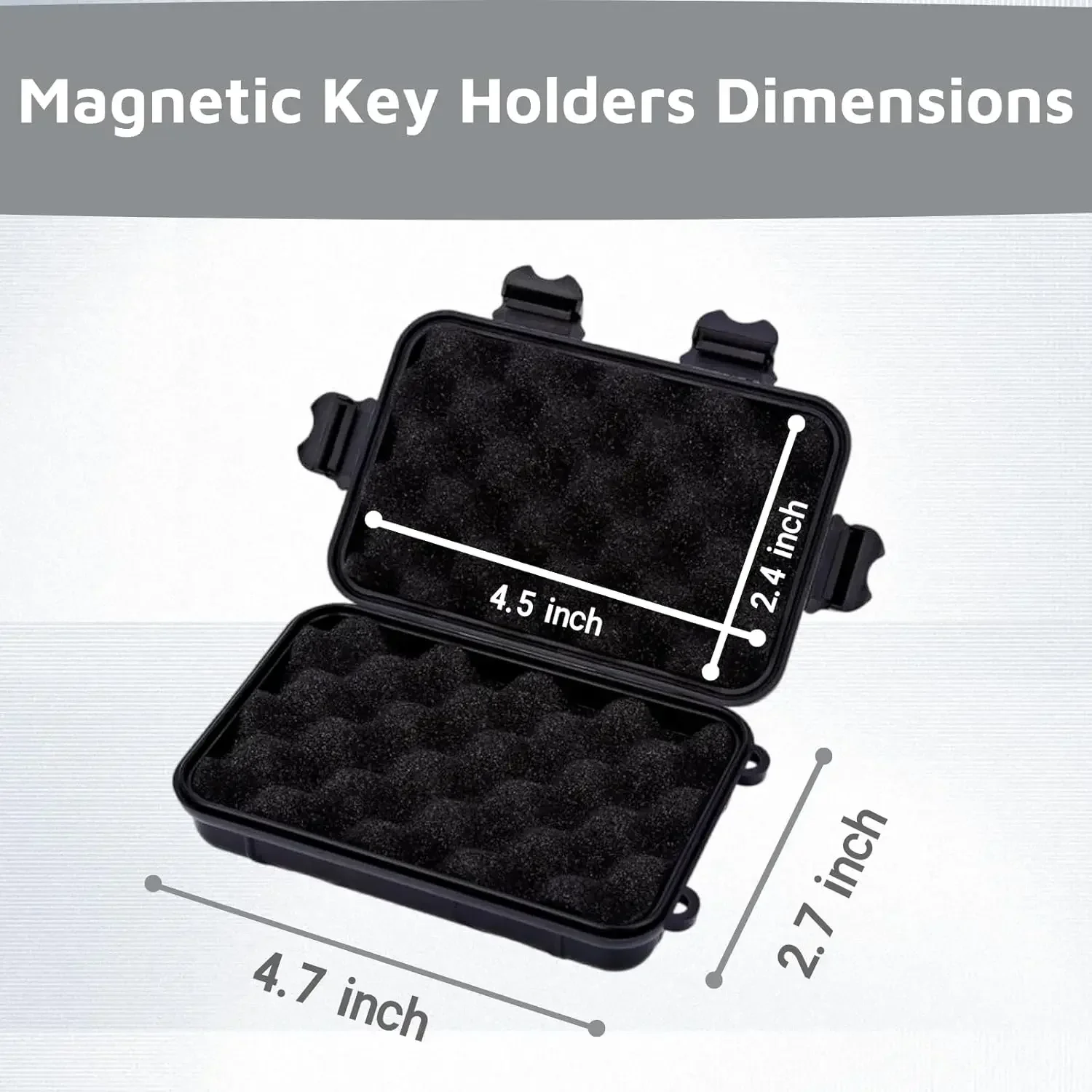 Portable Magnetic Key Hider Storage Box Waterproof and Shockproof Multi-function Under-car GPS Locator Hidden Storage Box