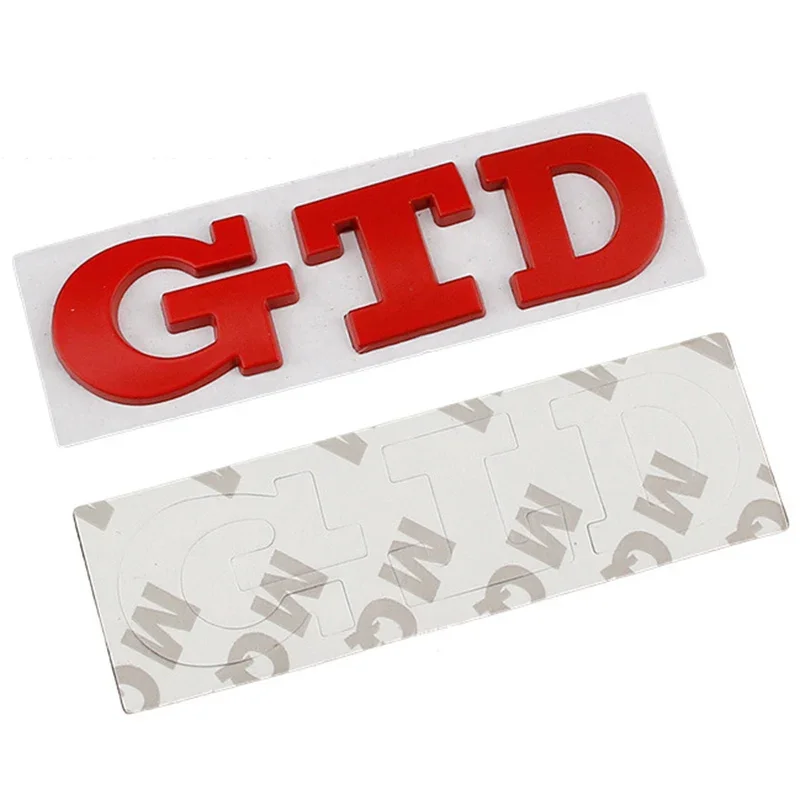 OK 3D Metal Black Red Logo GTD Emblem Letters Car Trunk Badge Decal For 7 6 5 4 MK2 MK4 MK5 MK6 MK7 GTD Sticker Accessories