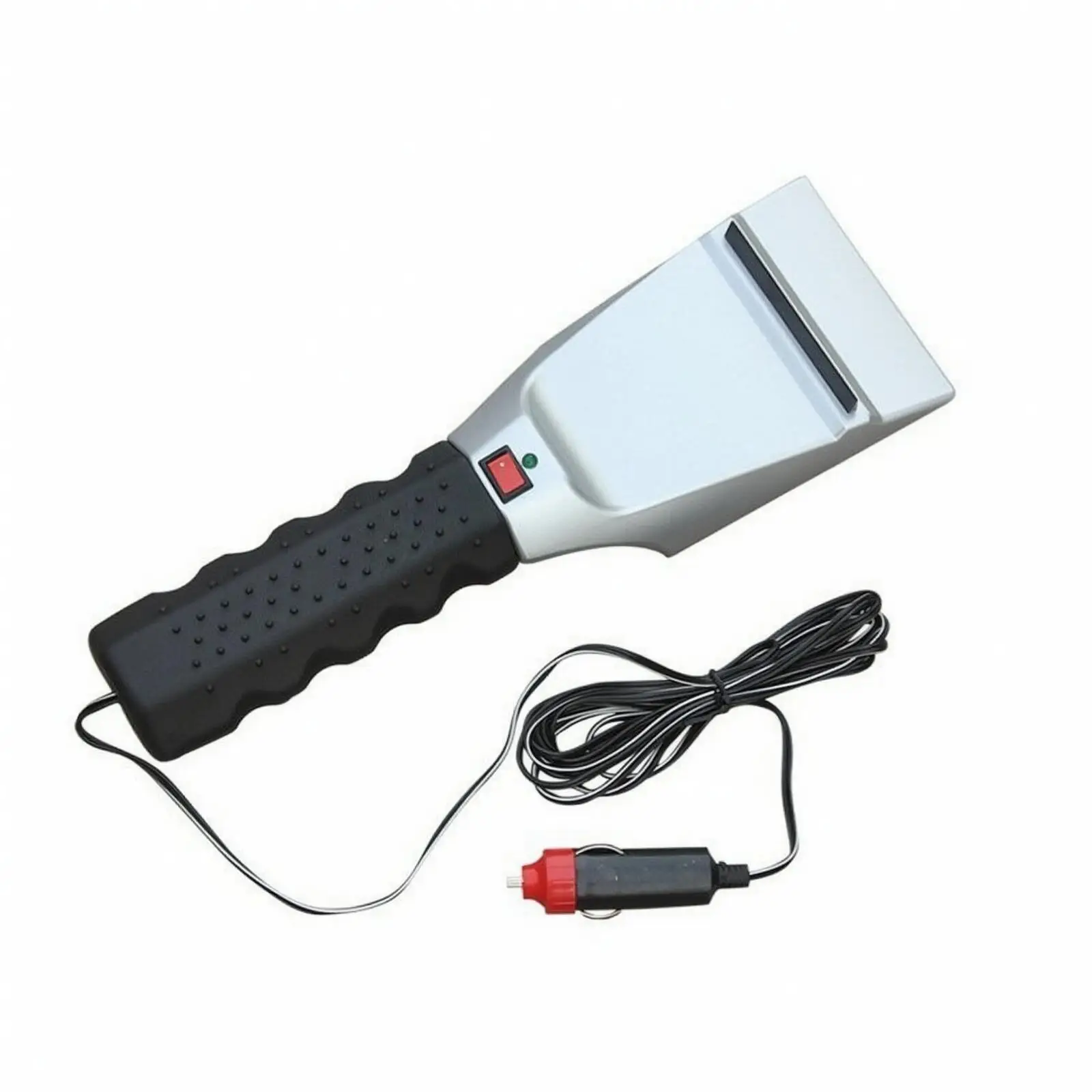 12V Car Ice with Heater | Cigarette Lighter Plug, Textured Grip Handle, Heated Ice, for Winter Driving