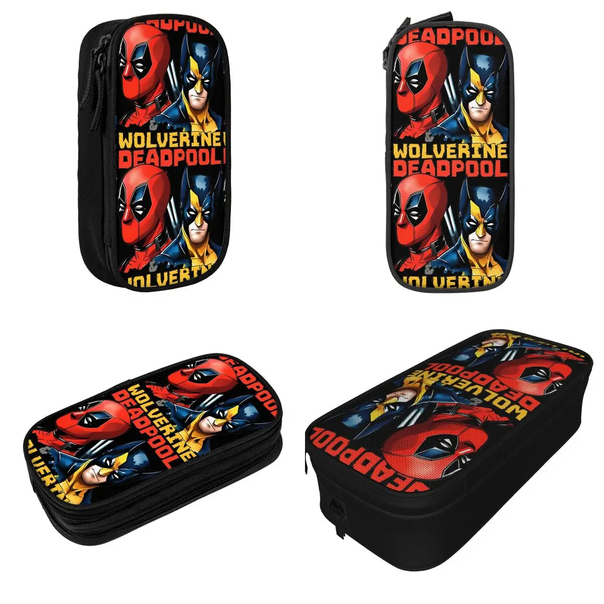 Deadpool Woolverine Wade Wilson And James Logan Pencil Case Pencil Box Pen Holder Student Bag School Supplies Gift Stationery