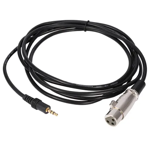 F/M Microphone Cable 10FT 3 Pin XLR Connector Female to 1/8" 3.5mm male Stereo Jack Microphone Audio Cord Cable F/M Mic Cable