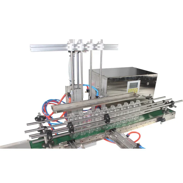 Liquid Cleaner Milk Water Beverage Ethanol Juice Soap Bleach Antifreeze Overflow Foam 4 Head Automatic Liquid Filling Machine