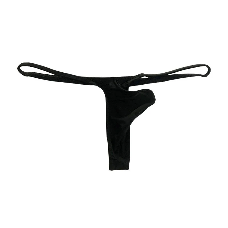 Men's Soft Cool Silk G-String Thong Elastic Underwear with Enhanced Pouch Buttery Sexy Gay Comfortable Fit