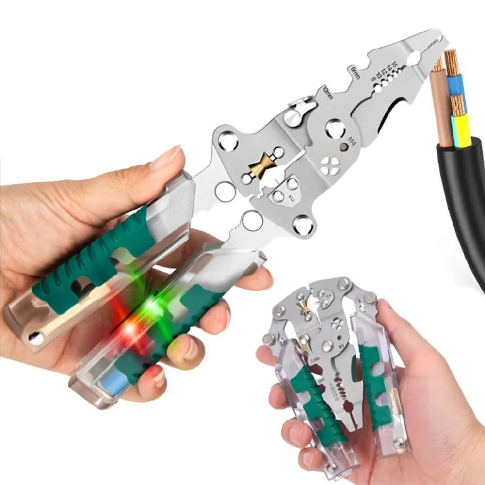 

Multifunctional Electrician Pliers Screwdriver Hex Wrench Wire Stripping Cutting Pipe Twisting Crimping DIY Hand Tool