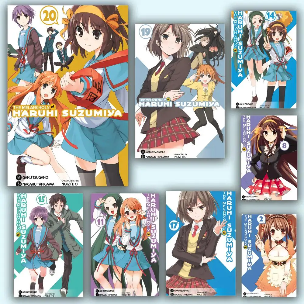 انمي ياباني H-Hohang Suzumiya اللوحة الخط مقاوم للماء التجاعيد الحرة جدار الفن غرفة المعيشة غرفة نوم ديكور المنزل الجمالي