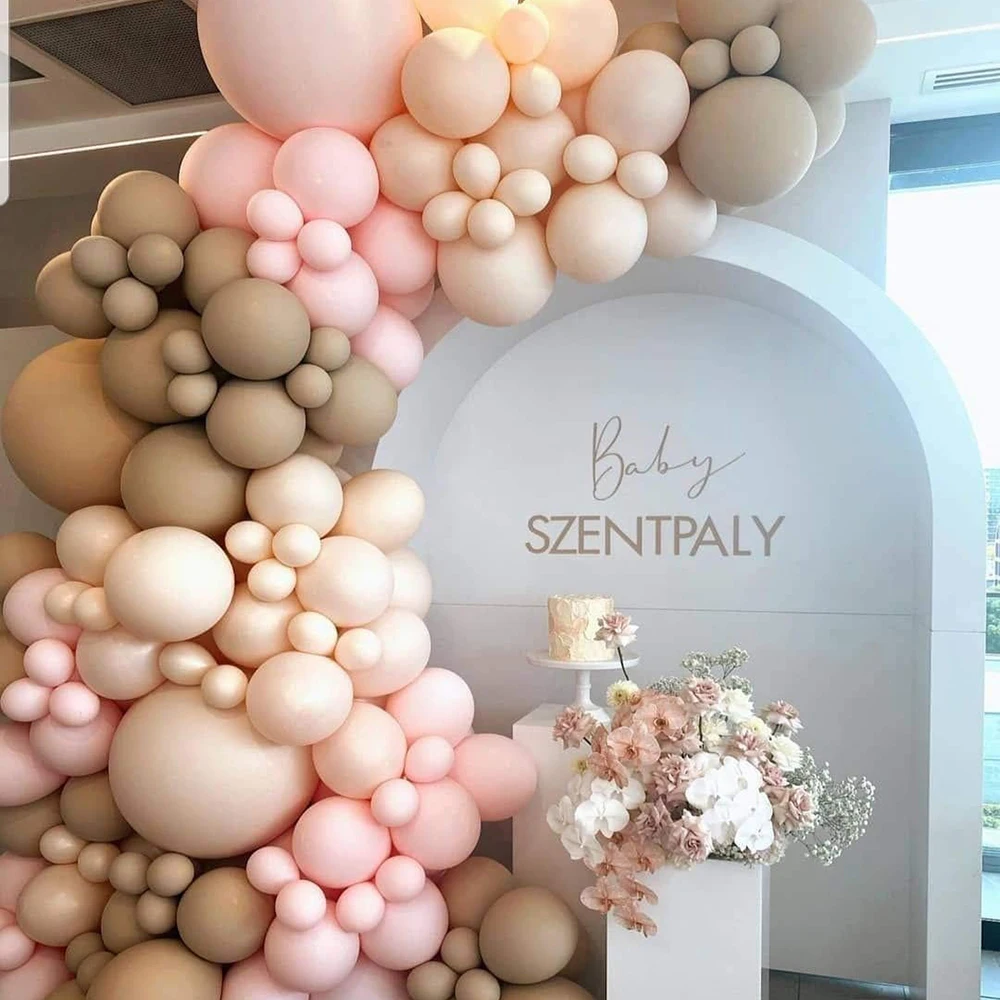 5/10/12inch Retro White Sand Balloons Skin Pink Brown Latex Balloon Birthday Party Wedding Baby Shower Decoration Helium Globos