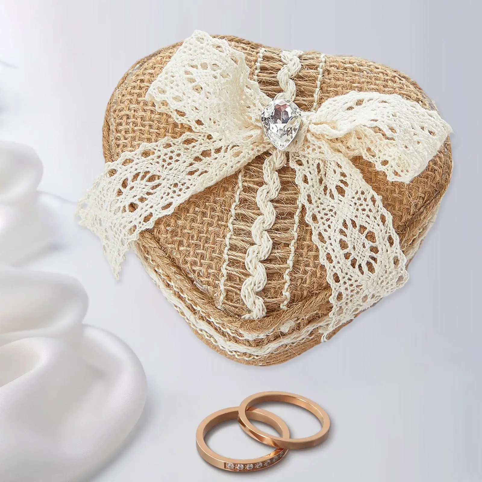 

Wedding Ring Box Lightweight Ornament Retro Style Decorative Decor Jewelry Box for Proposal Wedding Engagement Favors Ceremony