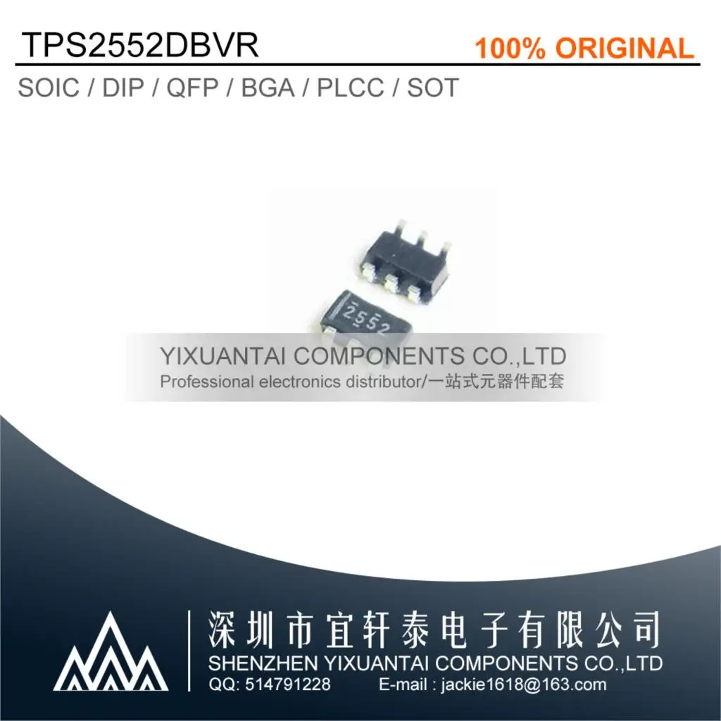 10pcs/Lot     Original  TPS2552DBVR  TPS2552     2552  SOT23-6