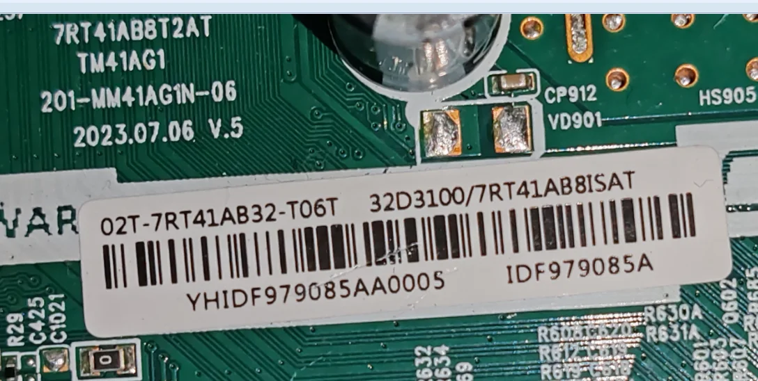 7RT41AB8T2AT TM41AG1 201-MM41AG1N-06 اللوحة الأم للتلفزيون LED ، الصورة المادية ، تم اختبارها جيدًا لـ 32D2100 30--34V 600ma #2
