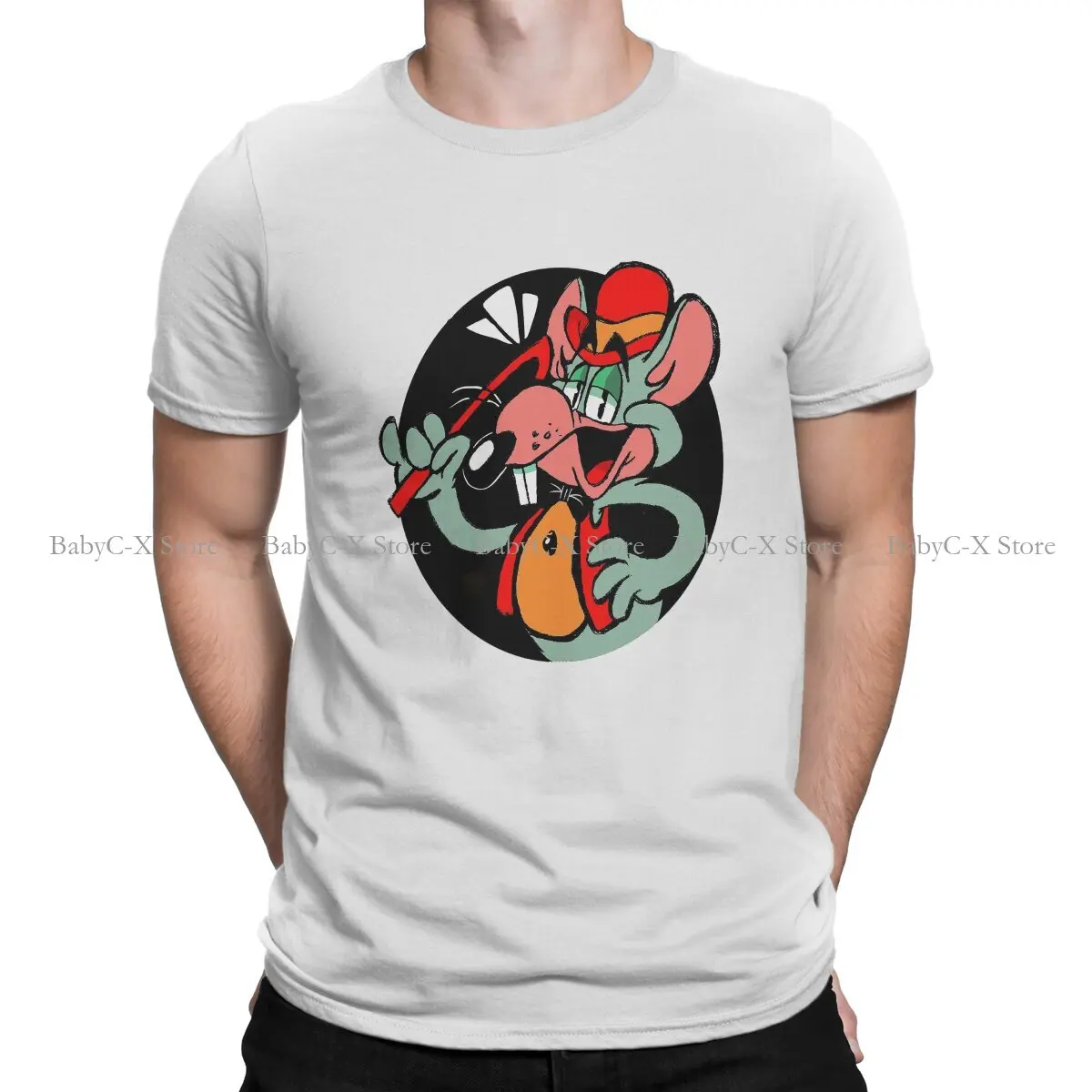 Pizza Fan Art Round Collar TShirt Chuck E Cheese Dining Room Polyester Basic T Shirt Men Tops Individuality Hot Sale