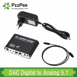 Digital To Analog 5.1 Channel Stereo AC3 Audio Converter DAC Converter Optical SPDIF Coaxial AUX 3.5mm To 6 RCA Sound Decoder