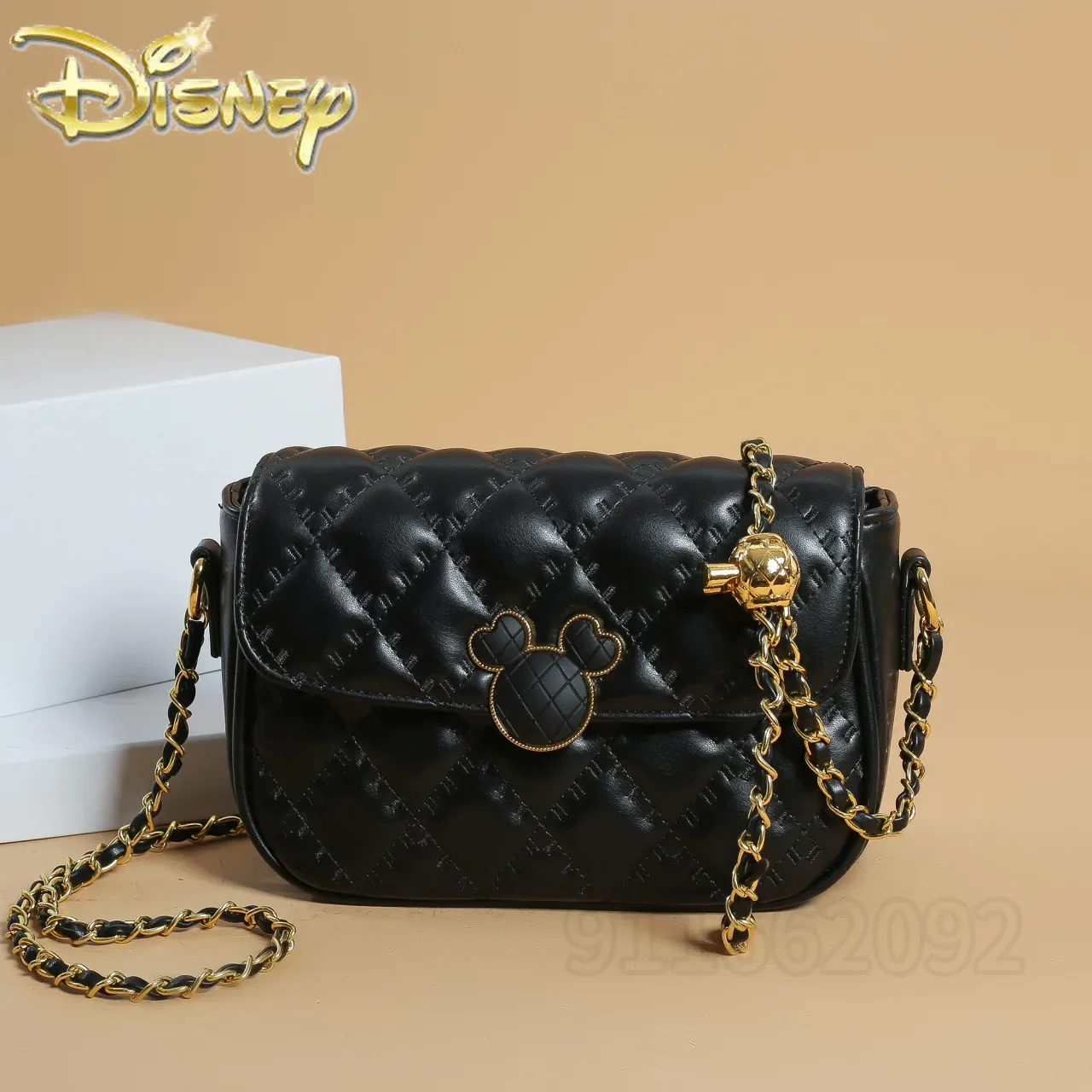Disney Mickey New Mini Women's Shoulder Bag Cartoon Cute Women's Shoulder Messenger Bag Fashion Trend Mini Chain Women's Bag