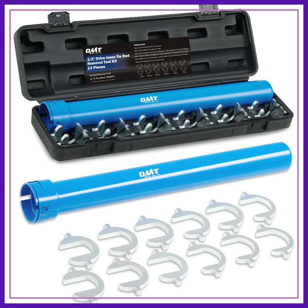 

Inner Tie Rod Removal Tool Kit with 12 Crowfoot Adapters 1/2" Drive