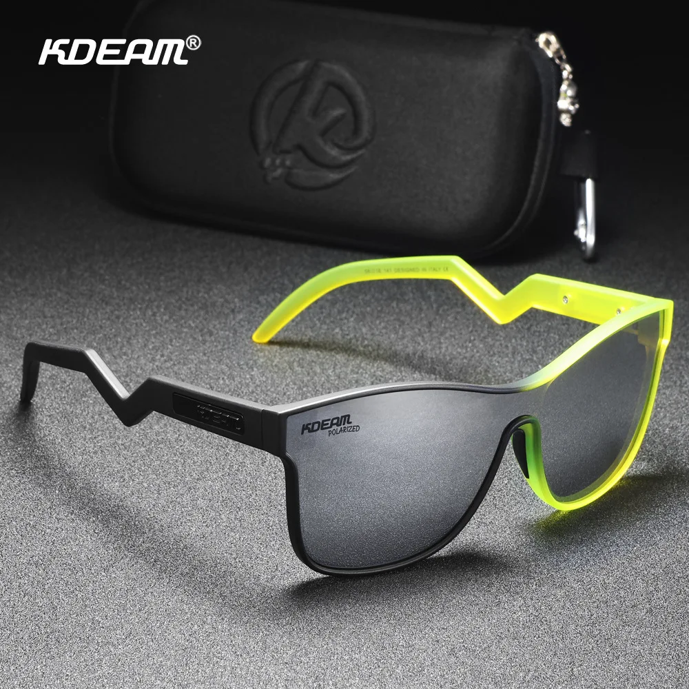 KDEAM New Polarized Sports Sunglasses TR Frame Men Goggles Colorful High Quality Driving Glasses Camping Outdoor Cycling Eyewear